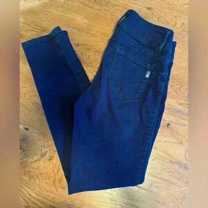 Women’s 1822 Denim skinny jeans dark blue stretchy zipper and buttons size 10